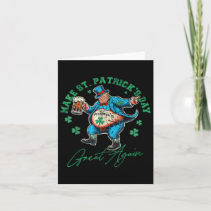 Cartão Engraçado Dia de São Patrício Bebendo Irlandês Wom