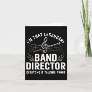 Cartão Engraçado Diretor De Banda De Música De Volta À Es