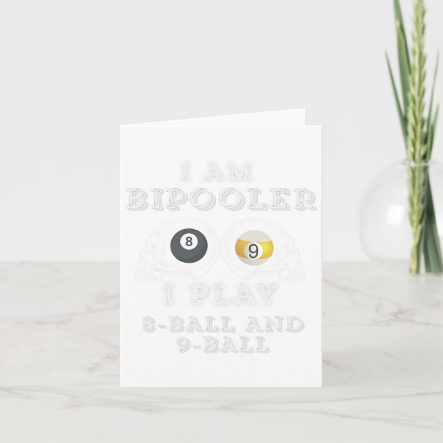 Cartão Engraçado Dizer Bipooler Jogar Homens De Bola 8 E  (Frente)