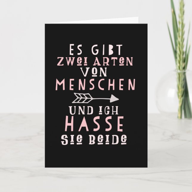 Cartão Engraçado Dizer Que Odeio Pessoas (Frente)