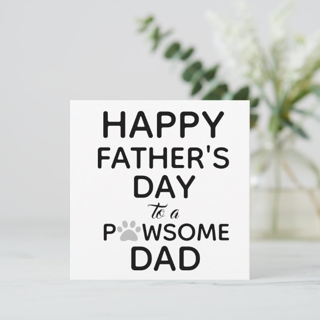 Cartão Engraçado Do Cão ao Dia de os pais do Pai (Em pé/Frente)