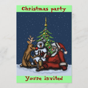 Cartão engraçado do convite da arte dos desenhos