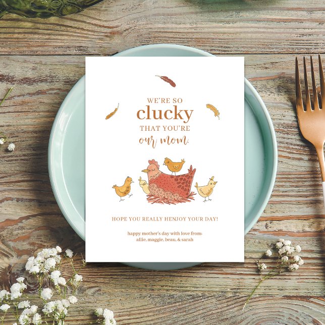 Cartão engraçado do Dia das Mães da Galinha feito  (Criador carregado)