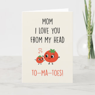 Cartão engraçado do Dia das Mães do tomate feito p