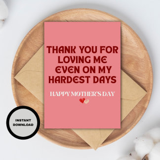 Cartão engraçado do Dia das Mães, Presente do Dia