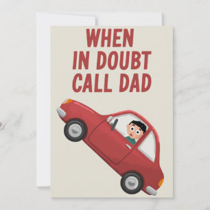 Cartão engraçado do Dia dos Pais Aniversário Quand