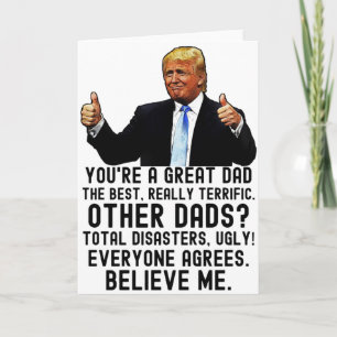 Cartão engraçado do Dia dos Pais de Trump