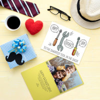 Cartão engraçado do Dia dos Pais Foto Ferramenta m