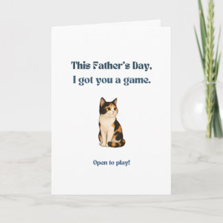 Cartão engraçado do Dia dos Pais para pais de gato