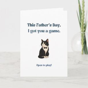 Cartão engraçado do Dia dos Pais para Pais de Gato