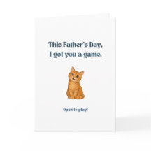 Cartão engraçado do Dia dos Pais para pais de gato