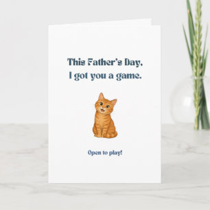 Cartão engraçado do Dia dos Pais para pais de gato