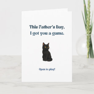 Cartão engraçado do Dia dos Pais para pais de gato