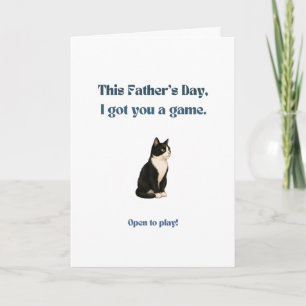 Cartão engraçado do Dia dos Pais para pais de gato