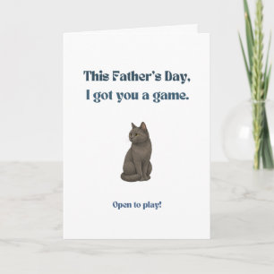 Cartão engraçado do Dia dos Pais para pais de gato
