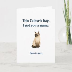 Cartão engraçado do Dia dos Pais para pais de gato
