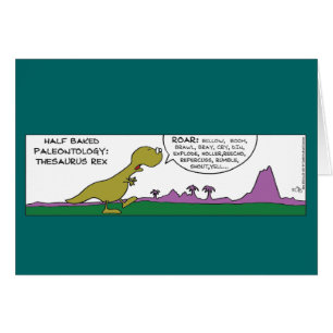 Cartão engraçado do dinossauro