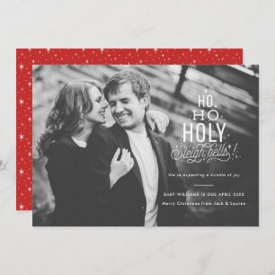 Cartão engraçado do feriado do anúncio da gravidez