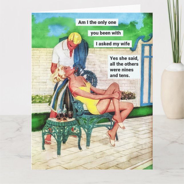 Cartão Engraçado, dona de casa dos anos 50 (Frente)