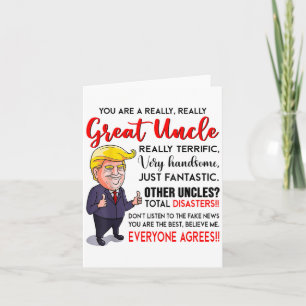 Cartão Engraçado Donald Trump Você É Um Tio Muito Excelen