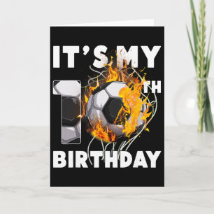 Cartão Engraçado É Meu 10º Aniversário 10 Anos Futebol Po