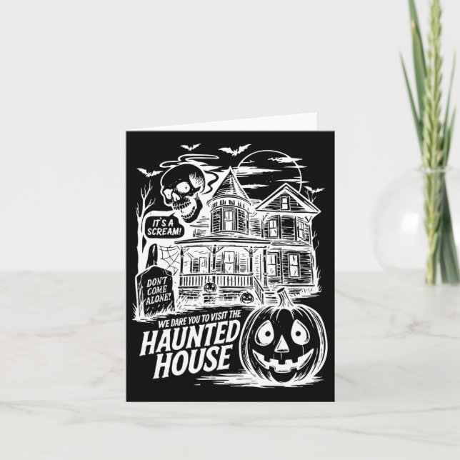 Cartão Engraçado É Um Grito Nós Desafiamos Você A Visitar (Frente)