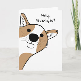 Cartão Engraçado Ei Você Cachorro "Eu Te Amo"