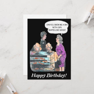 Cartão Engraçado Encontrar o Sutiã Certo Comprando Senhor