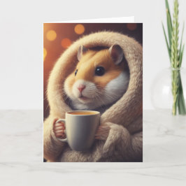 Cartão Engraçado Engraçado, O Hamster Detém Coffee Mug