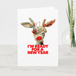 Cartão Engraçado estresse o humor do FELIZ ANO NOVO das r