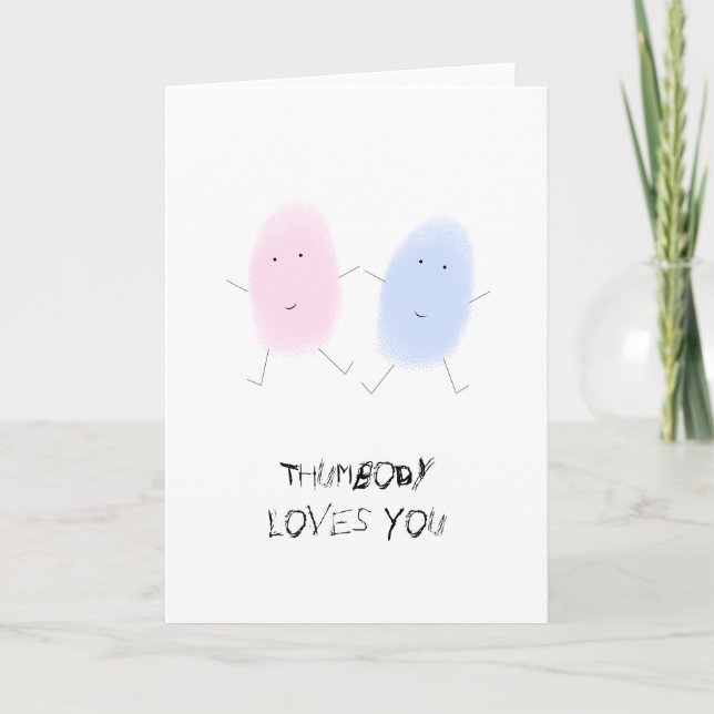 Cartão Engraçado Eu Te Amo Impressões (Frente)