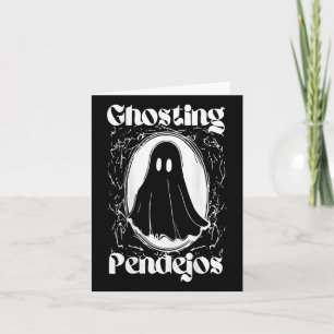 Cartão Engraçado Fantasma Mexicano Halloween Hospedando P