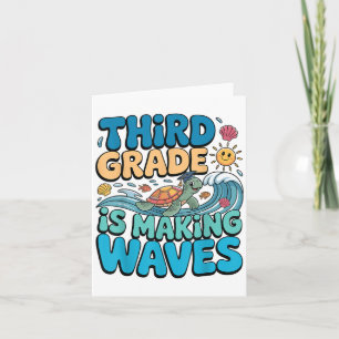Cartão Engraçado Fazer do 3º ano Waves Beach Teacher Back