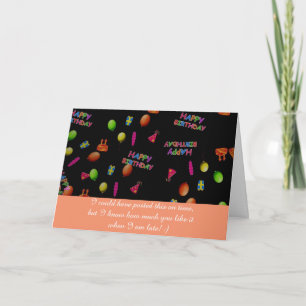 Cartão Engraçado Feliz Aniversário Feliz Desejo