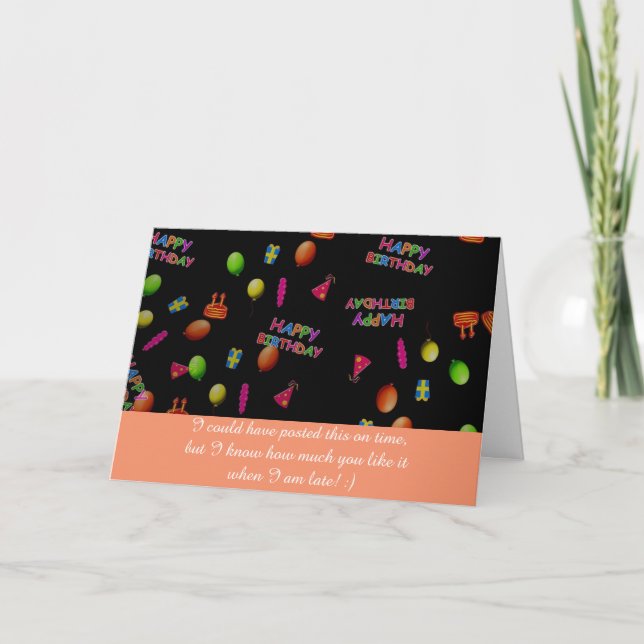 Cartão Engraçado Feliz Aniversário Feliz Desejo (Frente)