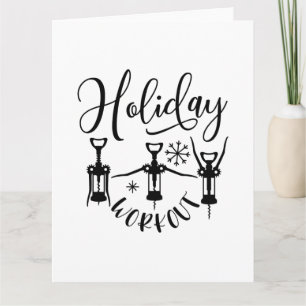 Cartão Engraçado Feliz Natal Workout