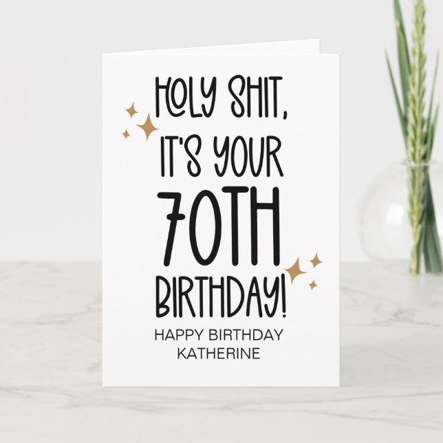 Cartão Engraçado Ficar Mais Velho Dia De 70 Para Amigo (Frente)