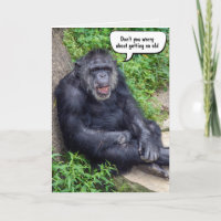 Engraçado Ficar Velho Chimpanzé de Aniversário