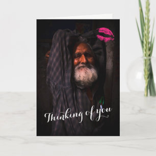 Cartão Engraçado, fique bem logo com o cartão. Cara india