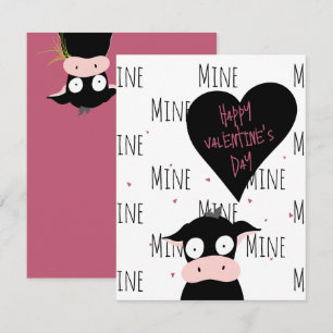 Cartão Engraçado Fofo “Só Moooooo” Trocadilho de Vaca