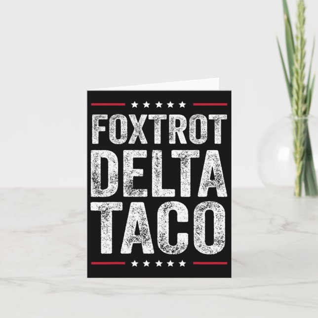 Cartão Engraçado Foxtrot Delta Taco2 (Frente)