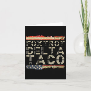 Cartão Engraçado Foxtrot Delta Taco3