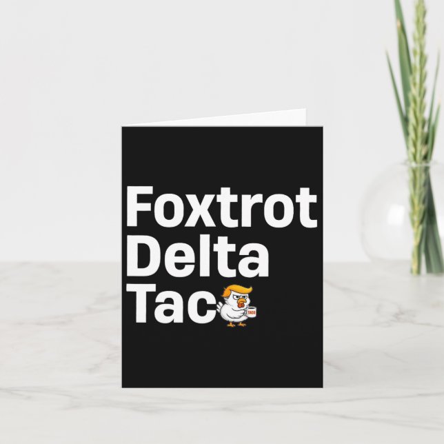 Cartão Engraçado Foxtrot Delta Taco6 (Frente)
