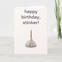Engraçado Garlic Happy Birthday Stinker Bobo Humor