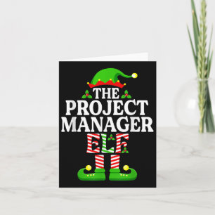 Cartão Engraçado Gerente Do Projeto Elf Christmas Family