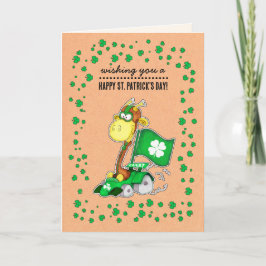 Cartão Engraçado Giraffe Kraft Rua de papel.
