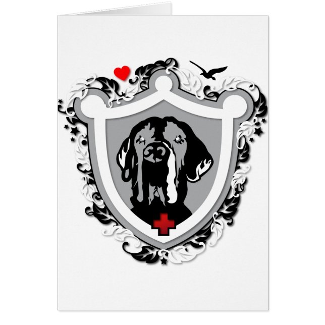 Cartão Engraçado, Grande Dane Ilios (Frente)