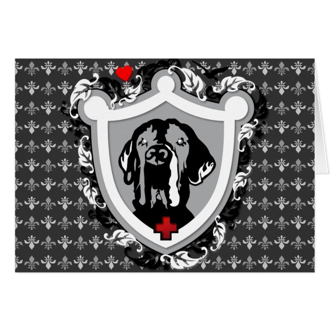 Cartão Engraçado, Grande Dane Ilios (Frente Horizontal)