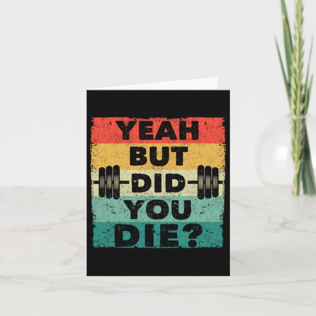 Cartão Engraçado Gym Trabalhando Humor Motivação Sim Mas  (Frente)