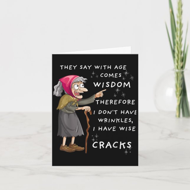 Cartão Engraçado Halloween Eu não tenho rugas (Frente)